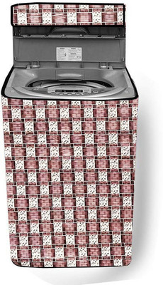 JM Homefurnishings Top Loading Washing Machine  Cover(Width: 50 cm, Brown, White)