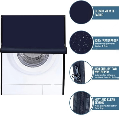 KRISHNAVIDYA ENTERPRISE Front Loading Washing Machine  Cover(Width: 61.1 cm, Blue)