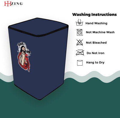 Hizing Top Loading Washing Machine  Cover(Width: 62 cm, Blue, Red)