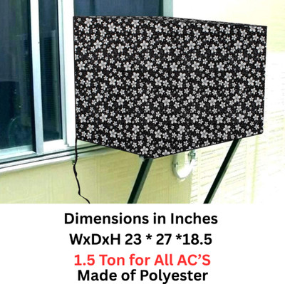 AG Creations Air Conditioner  Cover(Width: 58 cm, Beige::Yellow)