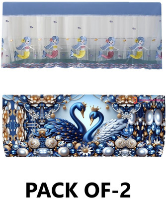 DARSHANAM WORLD Air Conditioner  Cover(Width: 97 cm, BLUE+WHITE)