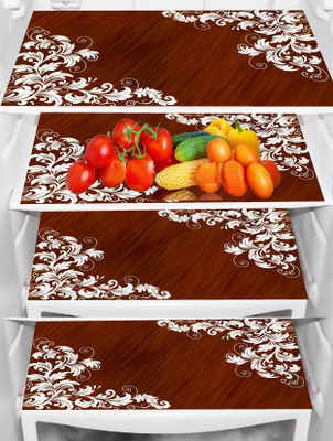SANRAKSSHAN Fridge Mat(Width: 32 cm, Multicolor, Transparent)