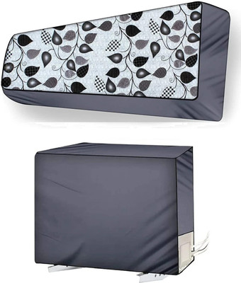 MW PRINTS Air Conditioner  Cover(Width: 110 cm, Grey)