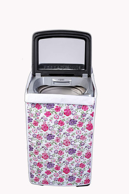 Vocal Store Top Loading Washing Machine  Cover(Width: 55 cm, White, Pink)