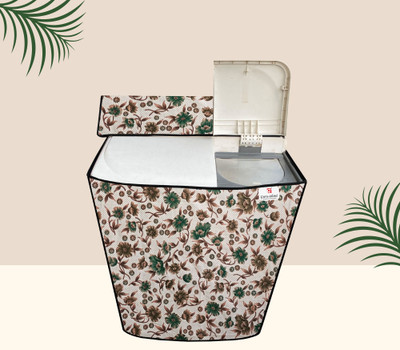 GURU-ISHMA Semi-Automatic Washing Machine  Cover(Width: 82.55 cm, Green, Brown, Cream)