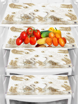 REVEXO Fridge Mat(Width: 32 cm, Multicolor, Transparent)
