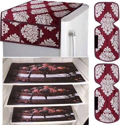 KUBER INDUSTRIES Refrigerator  Cover(Width: 98 cm, Maroon)