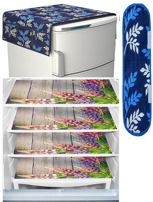 LooMantha Fridge Mat(Width: 30 cm, Blue, Grey)