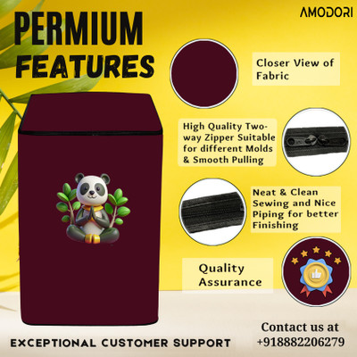 Amodori Top Loading Washing Machine  Cover(Width: 43 cm, Maroon, Green)