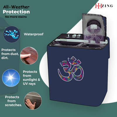 Hizing Semi-Automatic Washing Machine  Cover(Width: 83 cm, Blue, Pink)