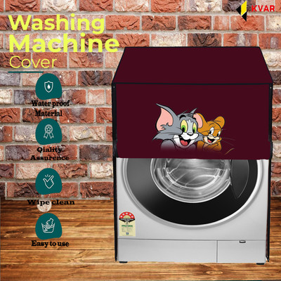 KVAR Front Loading Washing Machine  Cover(Width: 67 cm, Maroon)