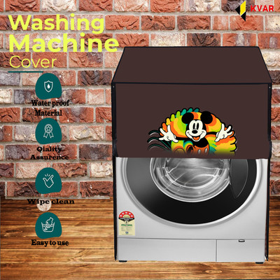 KVAR Front Loading Washing Machine  Cover(Width: 61 cm, Brown)