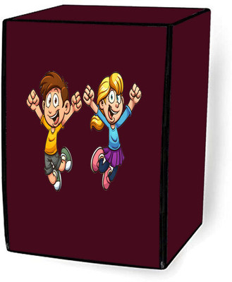 Delideal Front Loading Washing Machine  Cover(Width: 58 cm, Maroon)