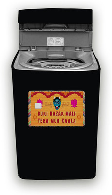 Hizing Top Loading Washing Machine  Cover(Width: 66 cm, Black, Orange)