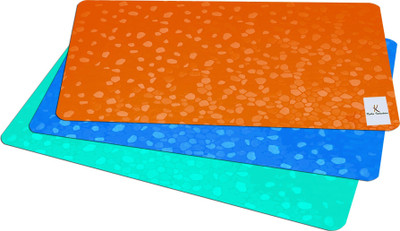 KUBER INDUSTRIES Fridge Mat(Width: 48 cm, Blue, Green and Orange)