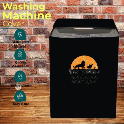 KVAR Top Loading Washing Machine  Cover(Width: 73 cm, Black)