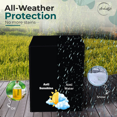 Archistylo Front Loading Washing Machine  Cover(Width: 62 cm, Black)