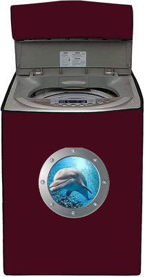 SIMSSOLUTIONS Top Loading Washing Machine  Cover(Width: 67.6999999999999 cm, Maroon)