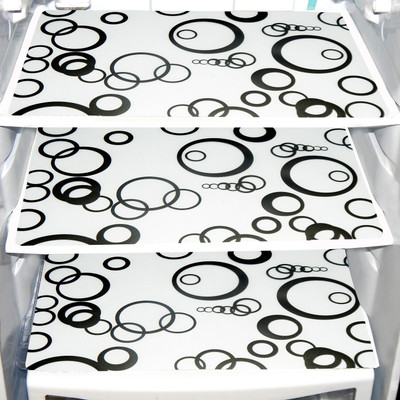 LooMantha Fridge Mat(Width: 30 cm, White, Black)