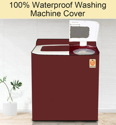 Kanushi Industries Semi-Automatic Washing Machine  Cover(Width: 78.74 cm, Maroon)