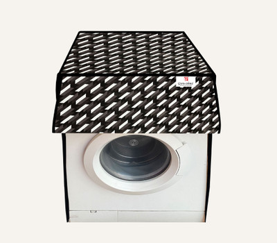 GURU-ISHMA Front Loading Washing Machine  Cover(Width: 60.96 cm, Black, Silver)