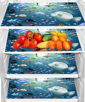 REVEXO Fridge Mat(Width: 32 cm, Multicolor, Transparent)