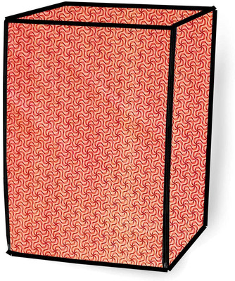 JM Homefurnishings Front Loading Washing Machine  Cover(Width: 64 cm, Multi, Red)