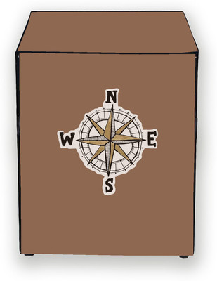 Hizing Front Loading Washing Machine  Cover(Width: 55 cm, Beige, Silver)
