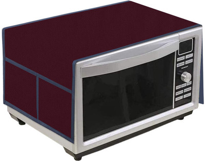 JM Homefurnishings Microwave Oven  Cover(Width: 62 cm, Maroon)
