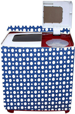 KUBER INDUSTRIES Front Loading Washing Machine  Cover(Width: 82 cm, Blue, White)