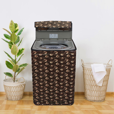 Glassiano Top Loading Washing Machine  Cover(Width: 53.34 cm, Brown, yellow)