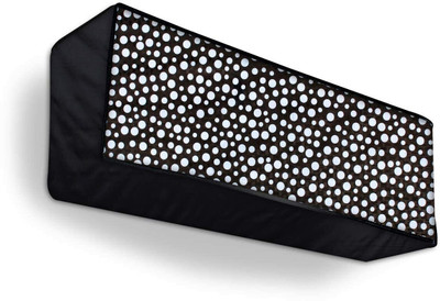 MW PRINTS Air Conditioner  Cover(Width: 114.3 cm, BLACK DOT)