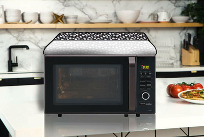 Lala Maneet Microwave Oven  Cover(Width: 54.61 cm, Black)