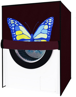 Delideal Front Loading Washing Machine  Cover(Width: 58 cm, Maroon)