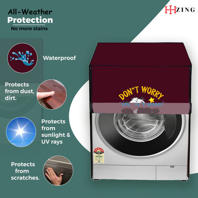 Hizing Front Loading Washing Machine  Cover(Width: 72 cm, Maroon)