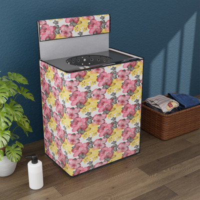Heart Home Top Loading Washing Machine  Cover(Width: 60 cm, Red)