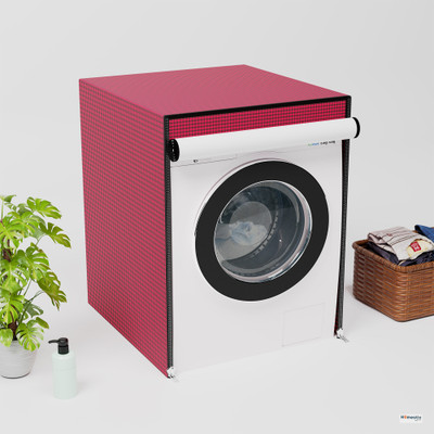 HOMESTIC Front Loading Washing Machine  Cover(Width: 60 cm, Pink & White)