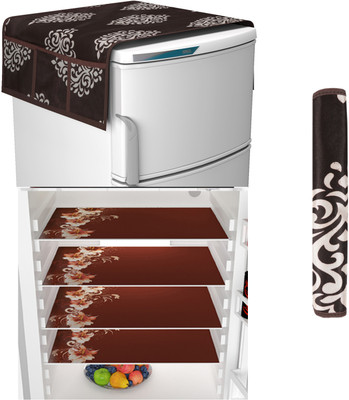 Fabolic Refrigerator  Cover(Width: 97 cm, Brown)