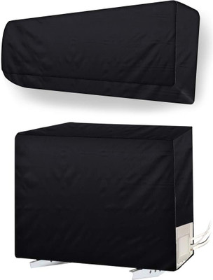 SO HOMEFURNISHING Air Conditioner  Cover(Width: 124.1 cm, Black)