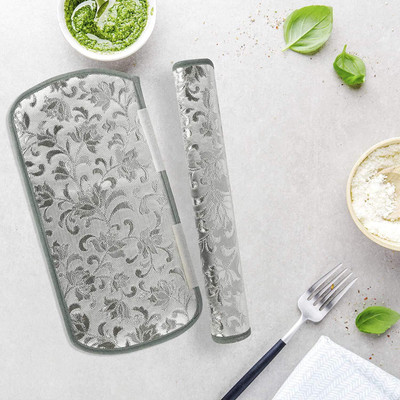 SA Handlooms Refrigerator Handle  Cover(Width: 20 cm, Silver)