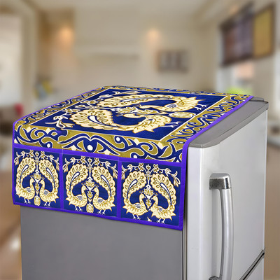 KUBER INDUSTRIES Refrigerator  Cover(Width: 98 cm, Blue)