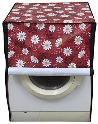 KingMatters Front Loading Washing Machine  Cover(Width: 63 cm, Red, White)