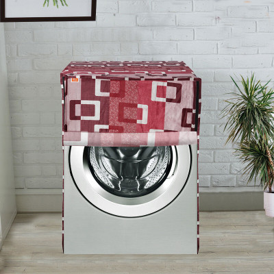 Kanushi Industries Front Loading Washing Machine  Cover(Width: 58 cm, Maroon)