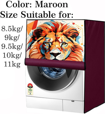 Declooms Front Loading Washing Machine  Cover(Width: 63.5 cm, maroon)