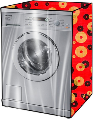 KVAR Front Loading Washing Machine  Cover(Width: 70 cm, Orange, Black)