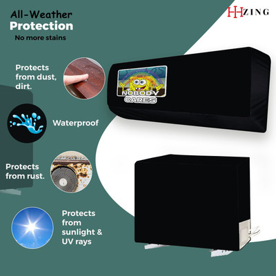 Hizing Top Loading Washing Machine  Cover(Width: 115 cm, Black, White)