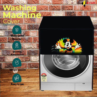 KVAR Front Loading Washing Machine  Cover(Width: 68 cm, Black)