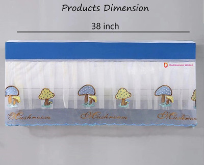 DARSHANAM WORLD Air Conditioner  Cover(Width: 97 cm, BLUE)