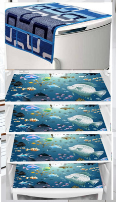 REVEXO Refrigerator  Cover(Width: 91 cm, Multicolor)