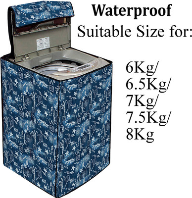 Declooms Top Loading Washing Machine  Cover(Width: 23 cm, Blue)